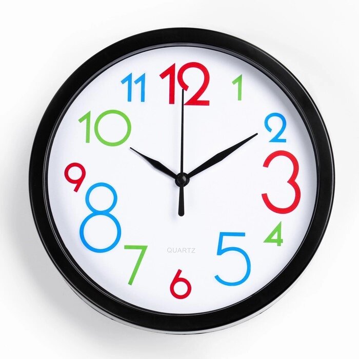 Часы настенные "Цветные цифры",  дискретный ход, d=20 см, АА от компании Интернет-гипермаркет «MOLL» - фото 1