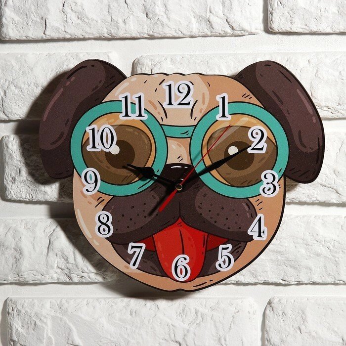 Часы настенные детские "Собачка", 24 см  микс от компании Интернет-гипермаркет «MOLL» - фото 1