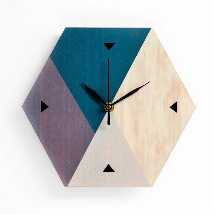 Часы настенные "Геометрия",  плавный ход, стрелки микс от компании Интернет-гипермаркет «MOLL» - фото 1