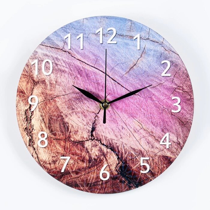 Часы настенные "Горная порода",  плавный ход, 23.5 х 23.5 см от компании Интернет-гипермаркет «MOLL» - фото 1