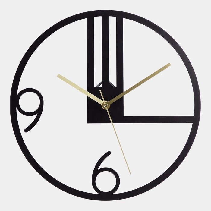 Часы настенные из металла "Четверть", плавный ход, d-30 см от компании Интернет-гипермаркет «MOLL» - фото 1