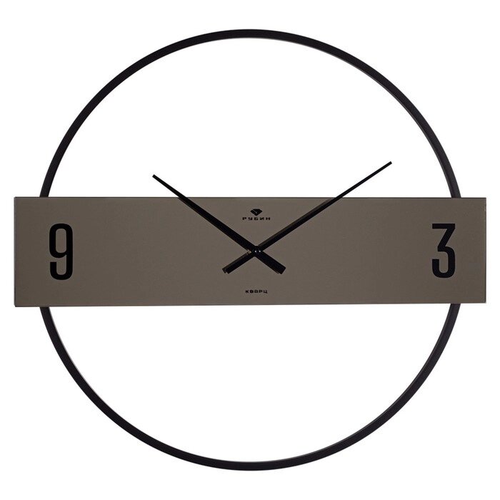 Часы настенные из металла "Отражение 1", d-50 см, горизонтальные от компании Интернет-гипермаркет «MOLL» - фото 1