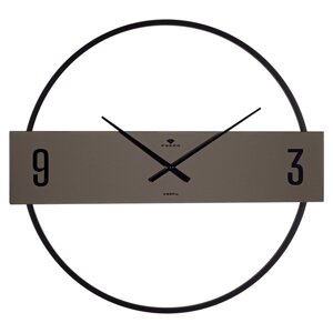 Часы настенные из металла "Отражение 1", d-50 см, горизонтальные