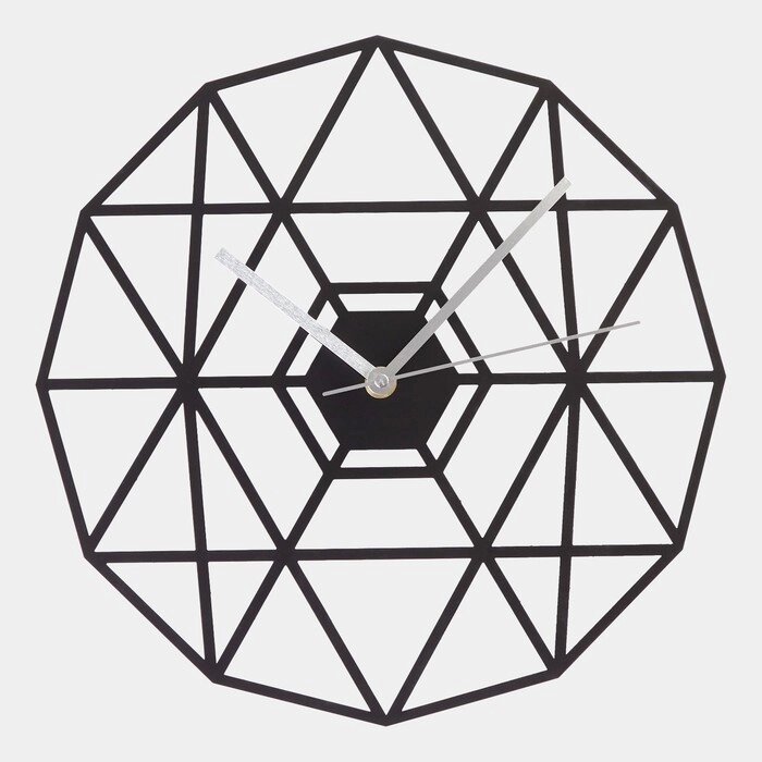 Часы настенные из металла "Паутина", плавный ход, d-30 см от компании Интернет-гипермаркет «MOLL» - фото 1