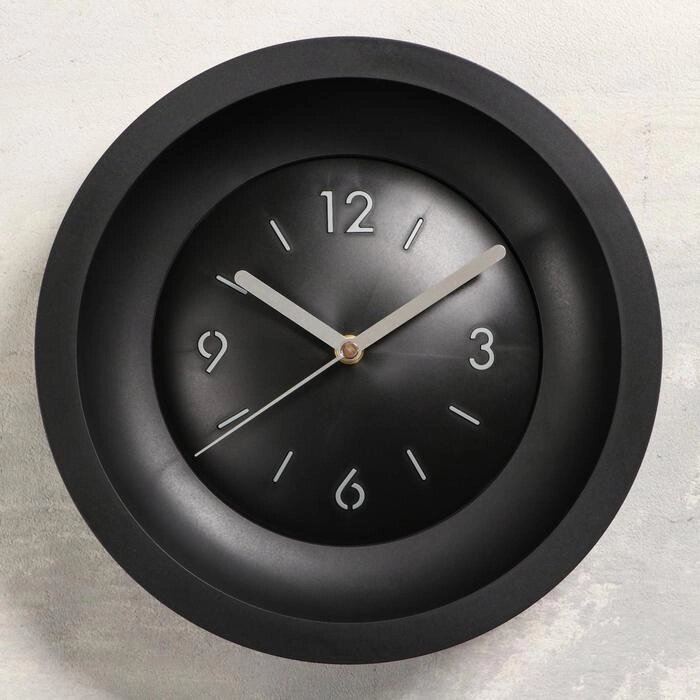 Часы настенные "Классика", без стекла, плавный ход,  d=25.4 cм от компании Интернет-гипермаркет «MOLL» - фото 1
