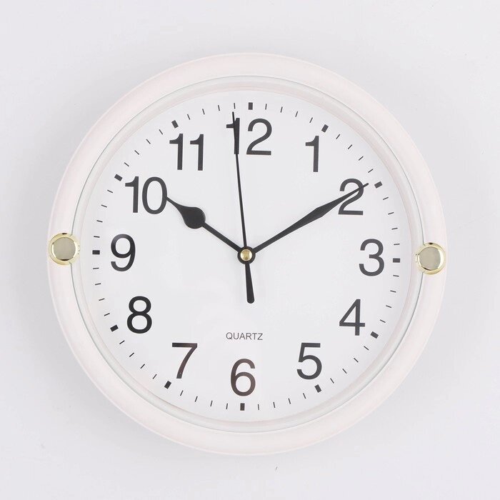 Часы настенные "Классика", плавный ход, 1 АА,  20 см, d циферблата=18 см, белые от компании Интернет-гипермаркет «MOLL» - фото 1