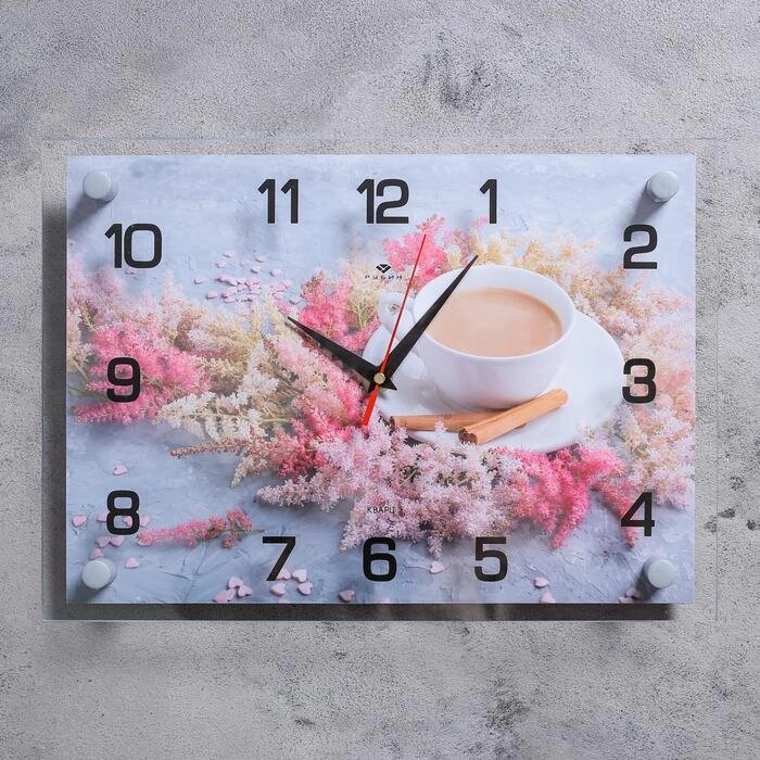 Часы настенные "Кофе с корицей" 25х35 см, АА, плавный ход от компании Интернет-гипермаркет «MOLL» - фото 1