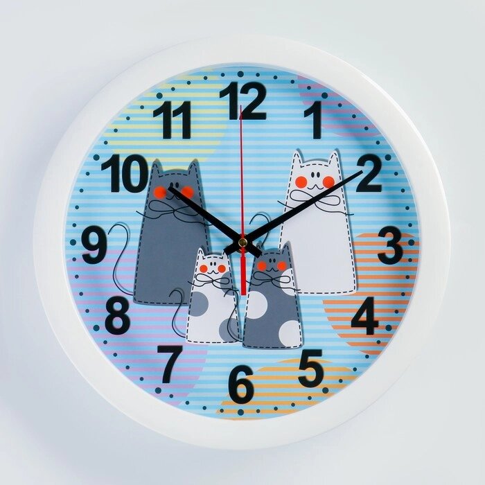 Часы настенные "Кошки", 28х28 см от компании Интернет-гипермаркет «MOLL» - фото 1