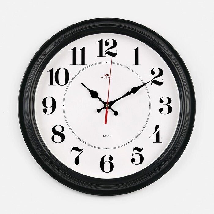 Часы настенные круглые "Классика", 35 см  черные микс от компании Интернет-гипермаркет «MOLL» - фото 1
