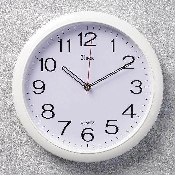 Часы настенные круглые "Классика",  белый обод, 29х29 см  микс от компании Интернет-гипермаркет «MOLL» - фото 1