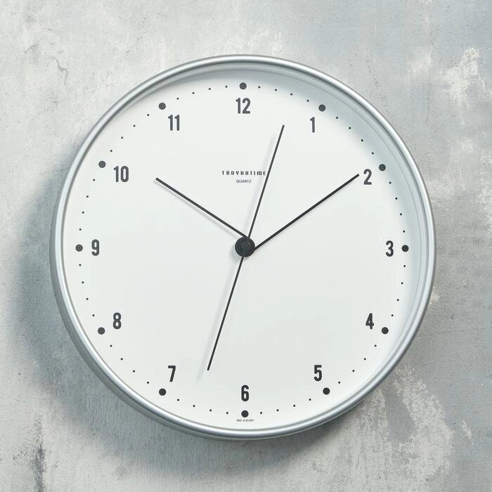 Часы настенные круглые "Классика", белый обод, 30х30 см от компании Интернет-гипермаркет «MOLL» - фото 1
