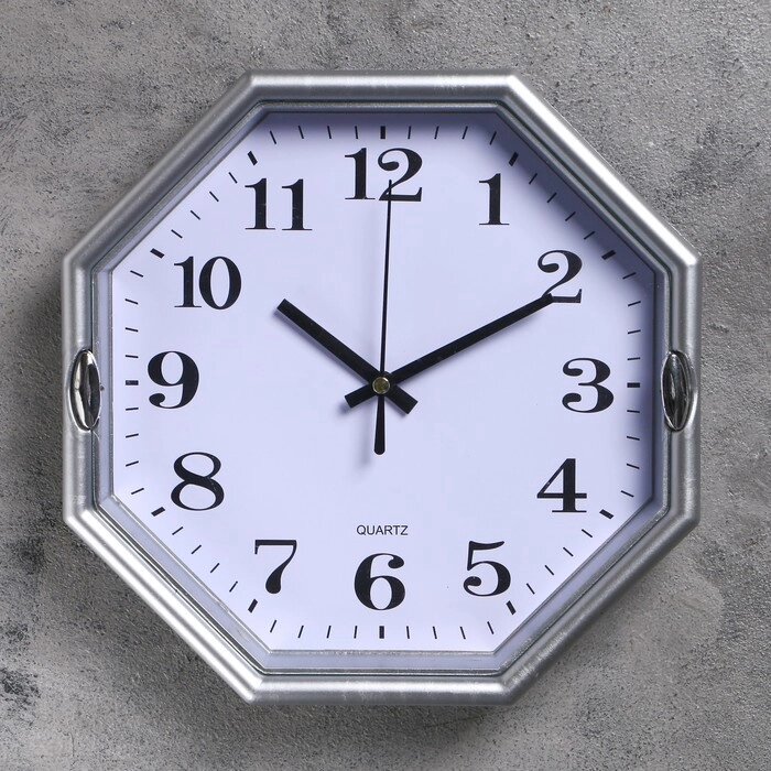 Часы настенные многогранник "Свет", 23  23 см, белые от компании Интернет-гипермаркет «MOLL» - фото 1