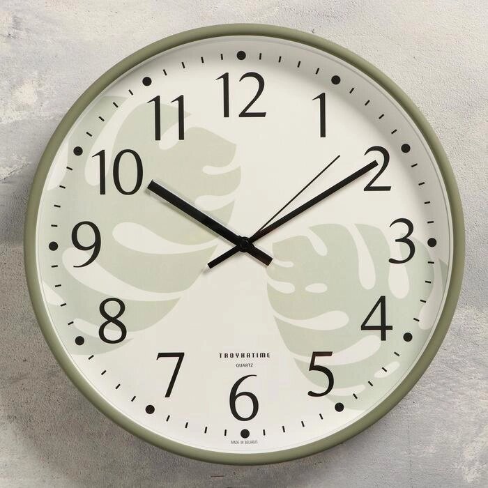 Часы настенные "Папоротник",  плавный ход, d=30.5 см от компании Интернет-гипермаркет «MOLL» - фото 1
