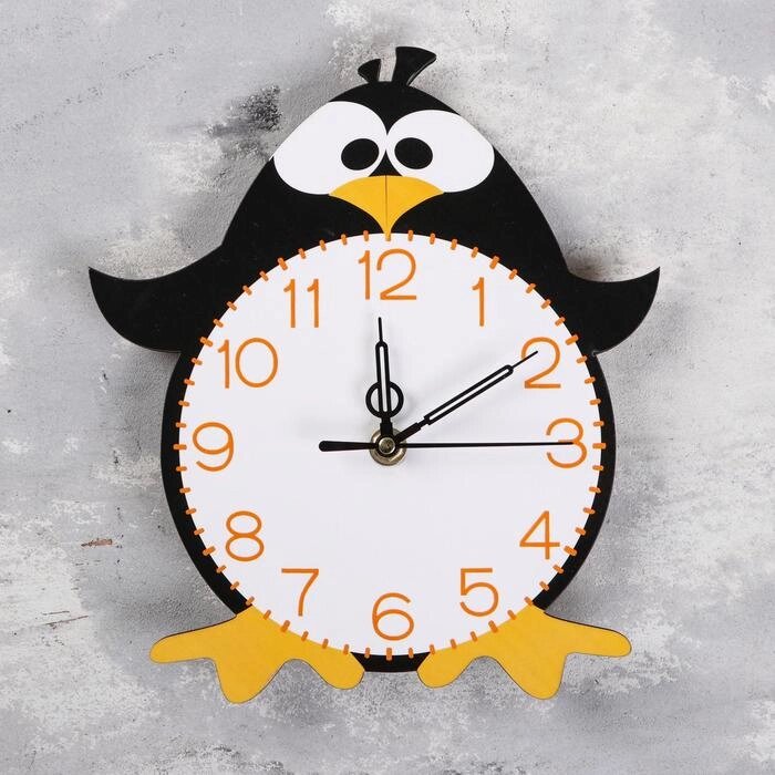 Часы настенные "Пингвин",  плавный ход, стрелки микс от компании Интернет-гипермаркет «MOLL» - фото 1