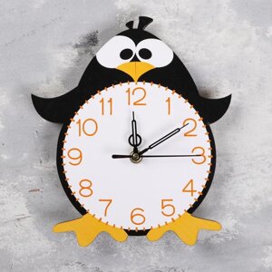 Часы настенные "Пингвин", плавный ход, стрелки микс
