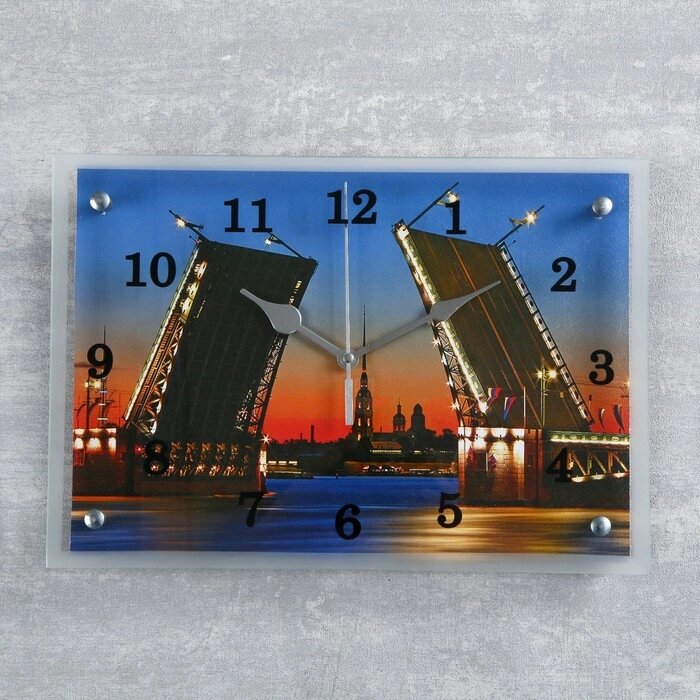 Часы настенные прямоугольные "Мост", 25х35 см от компании Интернет-гипермаркет «MOLL» - фото 1