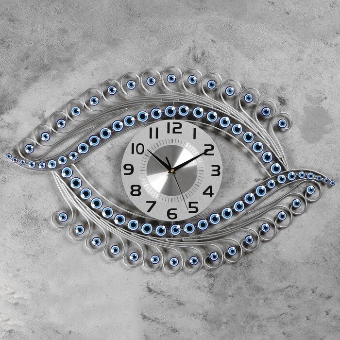 Часы настенные, серия: Ажур, "Майен" 46х72 см, d=22 см, 1 АА, плавный ход от компании Интернет-гипермаркет «MOLL» - фото 1