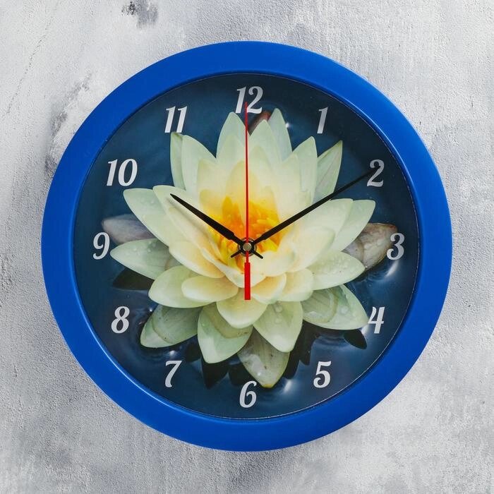 Часы настенные, серия: Цветы, "Кувшинка", плавный ход, d=28 см от компании Интернет-гипермаркет «MOLL» - фото 1