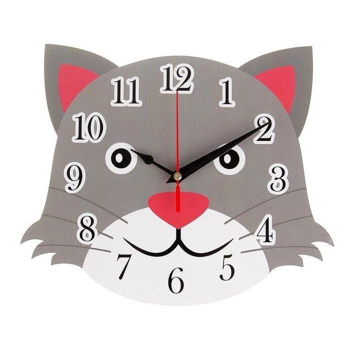 Часы настенные, серия: Детские, "Кот", 24 см от компании Интернет-гипермаркет «MOLL» - фото 1