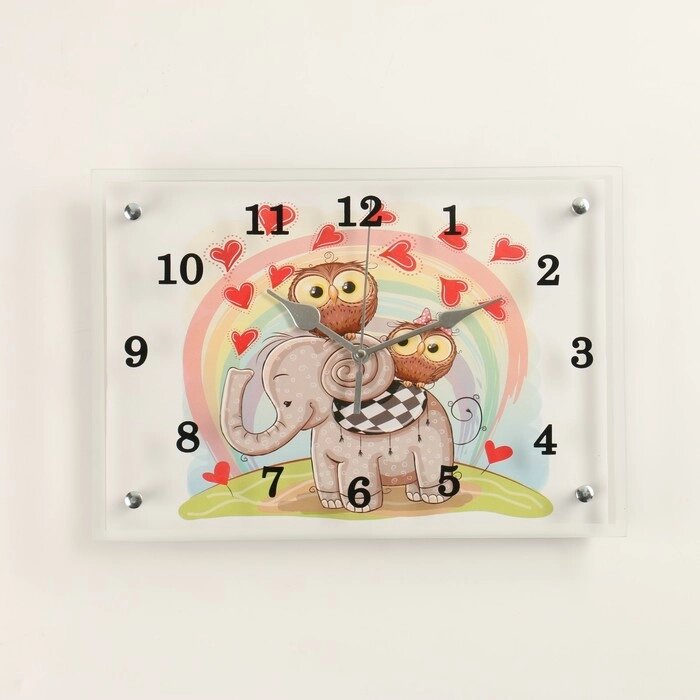 Часы настенные, серия: Детские, "Слоненок", 25 х 35 от компании Интернет-гипермаркет «MOLL» - фото 1