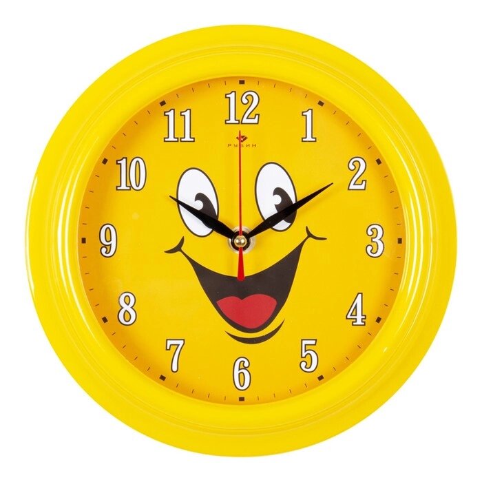 Часы настенные, серия: Детские, "Смайлик", плавный ход, d-21 см от компании Интернет-гипермаркет «MOLL» - фото 1