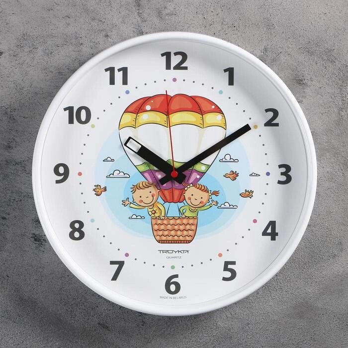 Часы настенные, серия: Детские, "Воздушный шар", 30х30 см от компании Интернет-гипермаркет «MOLL» - фото 1