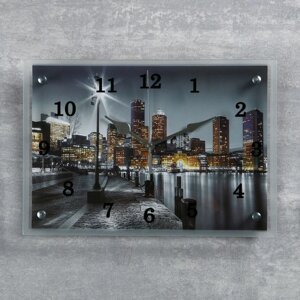 Часы настенные, серия: Город, "Набережная", 25х35 см, микс