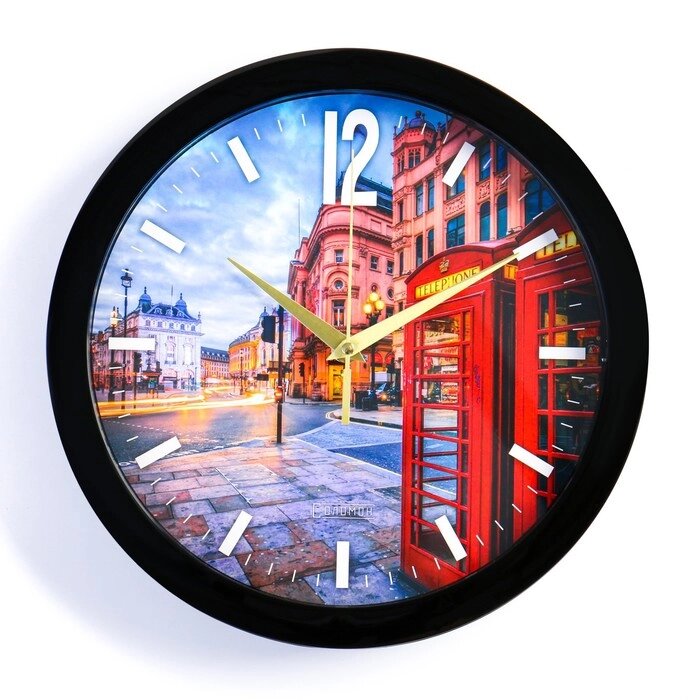 Часы настенные, серия: Город, "Вечерний Лондон", плавный ход, d=28 см от компании Интернет-гипермаркет «MOLL» - фото 1