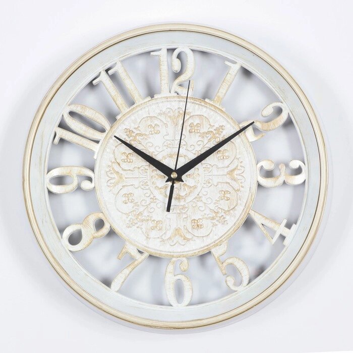 Часы настенные, серия: Интерьер, "Цианотис", белые, d=30.5 см от компании Интернет-гипермаркет «MOLL» - фото 1