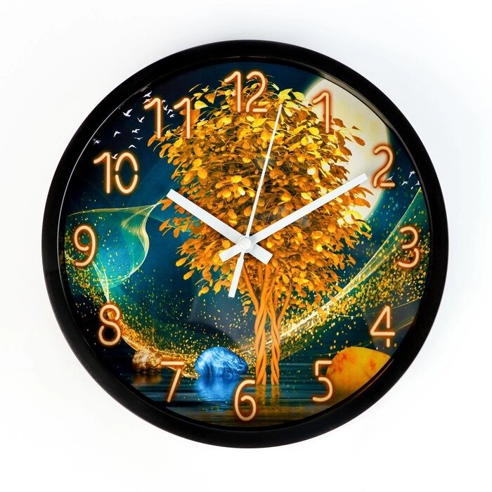Часы настенные, серия: Интерьер, "Деревья", плавный ход, d-20 см от компании Интернет-гипермаркет «MOLL» - фото 1