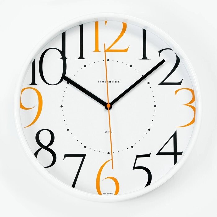 Часы настенные, серия: Интерьер "Эдит" d=30.5 см, белые от компании Интернет-гипермаркет «MOLL» - фото 1