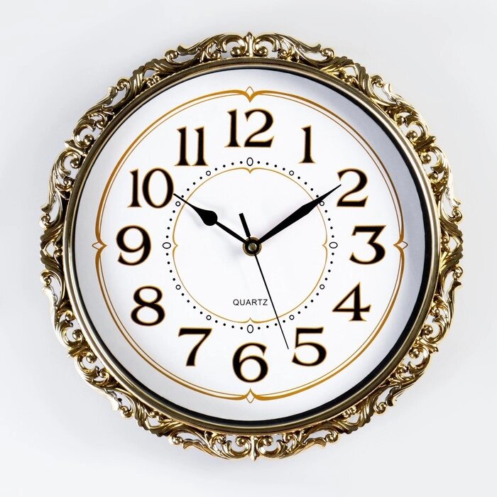 Часы настенные, серия: Интерьер, "Фелиция",  d=31 см, 1 АА,  дискретный ход от компании Интернет-гипермаркет «MOLL» - фото 1