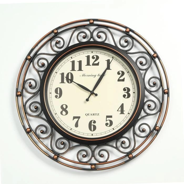 Часы настенные, серия: Интерьер, "Канна", чёрные, d=49 см от компании Интернет-гипермаркет «MOLL» - фото 1