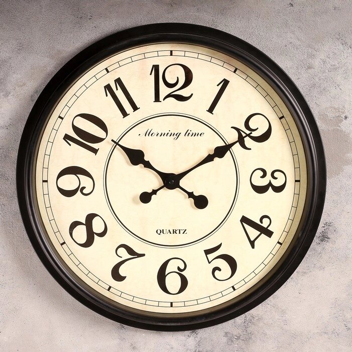 Часы настенные, серия: Интерьер, "Карат", черные, d=51см от компании Интернет-гипермаркет «MOLL» - фото 1