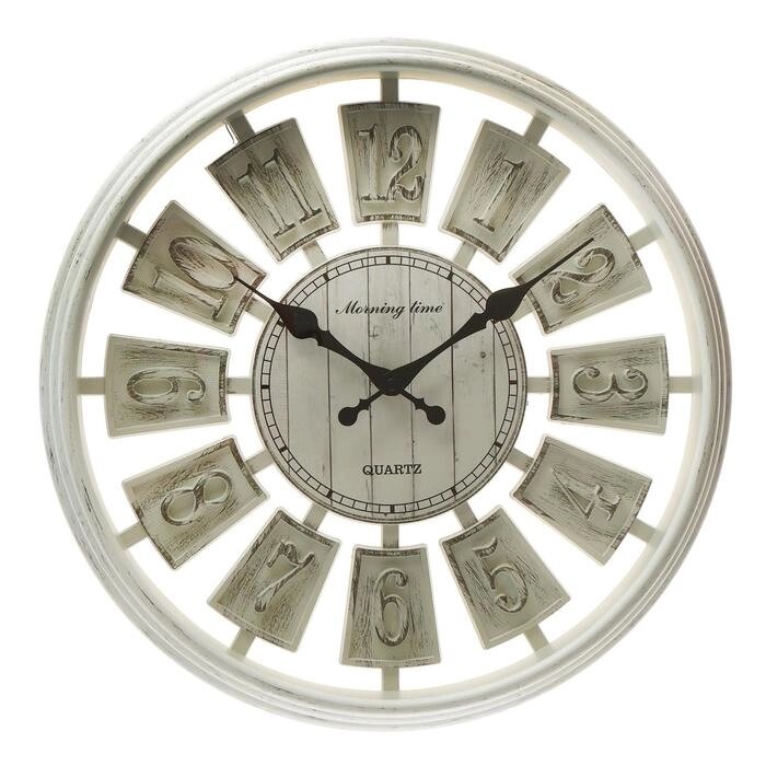 Часы настенные, серия: Интерьер, "Клетус", белые, d=40 от компании Интернет-гипермаркет «MOLL» - фото 1