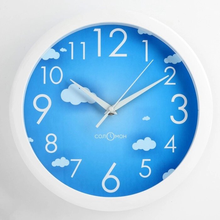 Часы настенные, серия: Интерьер, "Облака", плавный ход, d=28 см от компании Интернет-гипермаркет «MOLL» - фото 1