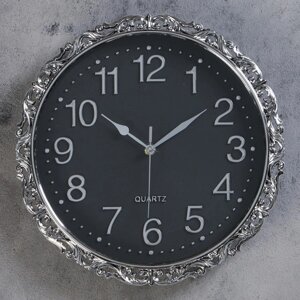 Часы настенные, серия: Интерьер, "Офелия", d=31 см, 1 АА, плавный ход
