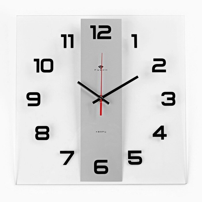 Часы настенные, серия: Интерьер, "Полоса", плавный ход, 35 х 35 см от компании Интернет-гипермаркет «MOLL» - фото 1
