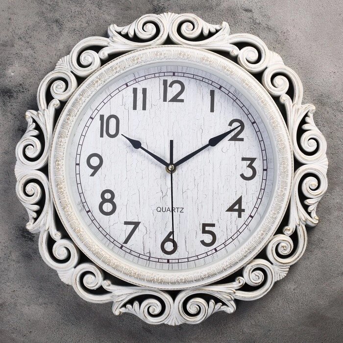 Часы настенные, серия: Интерьер, "Прага", светлые , d=42 см, плавный ход от компании Интернет-гипермаркет «MOLL» - фото 1