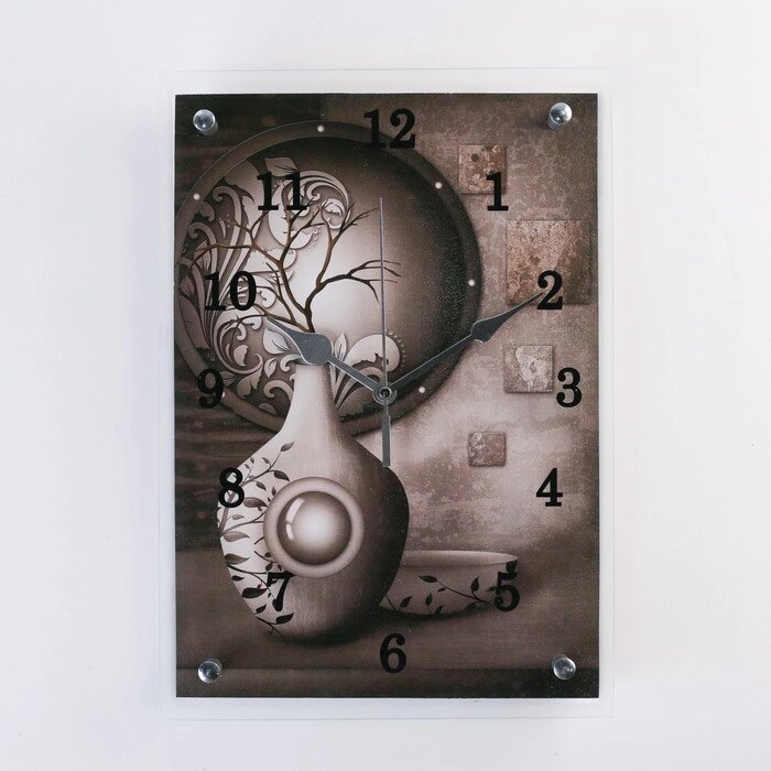 Часы настенные, серия: Интерьер, "Серая ваза", 25х35 см от компании Интернет-гипермаркет «MOLL» - фото 1