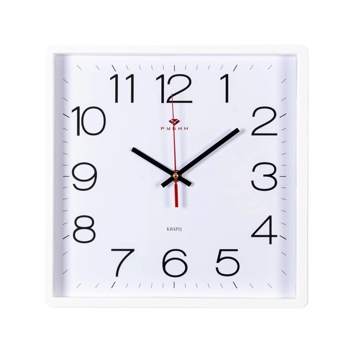Часы настенные, серия: Классика, 30 х 30 см, корпус белый от компании Интернет-гипермаркет «MOLL» - фото 1