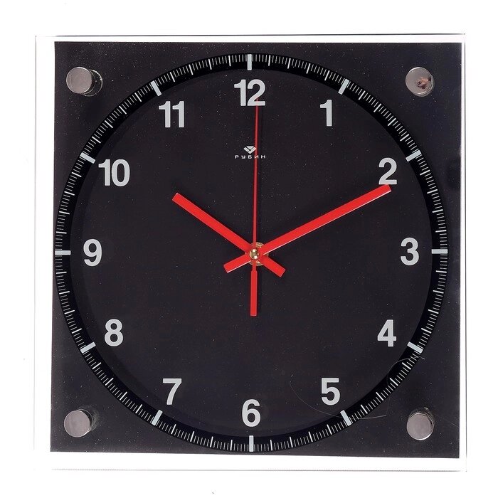 Часы настенные, серия: Классика, "Чёрная классика", 25х25 см от компании Интернет-гипермаркет «MOLL» - фото 1
