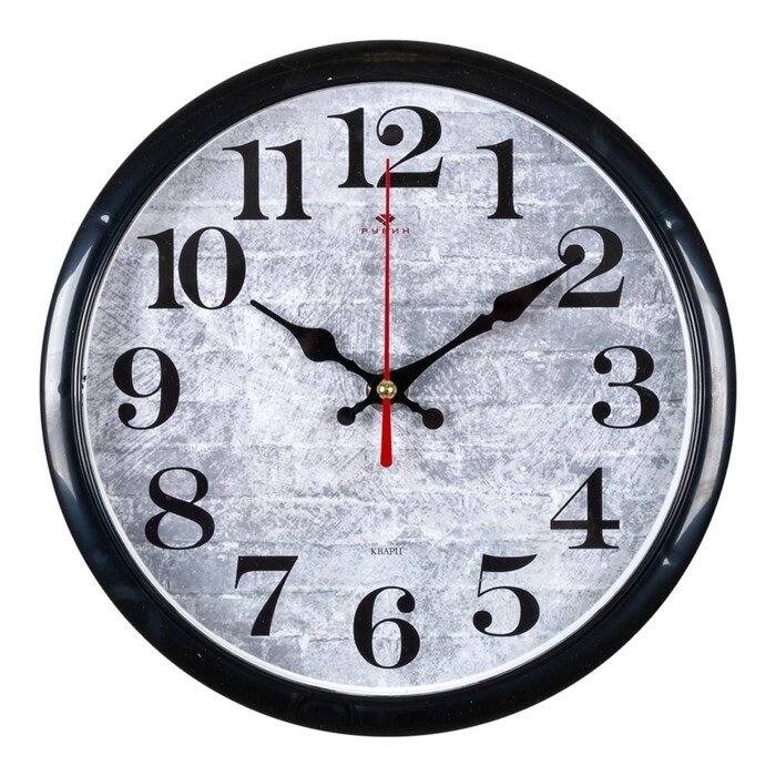 Часы настенные, серия: Классика, d-22 см, корпус черный от компании Интернет-гипермаркет «MOLL» - фото 1