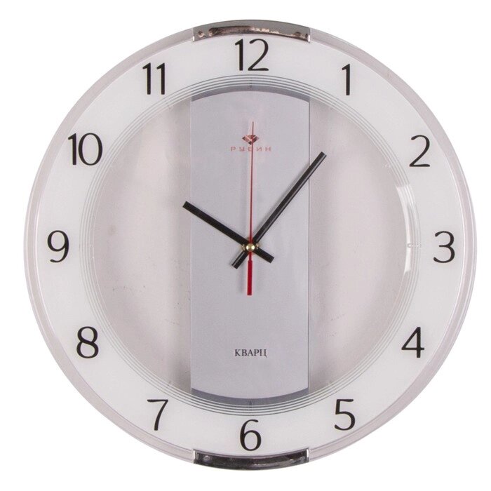 Часы настенные, серия: Классика, d-34 см, корпус прозрачный от компании Интернет-гипермаркет «MOLL» - фото 1