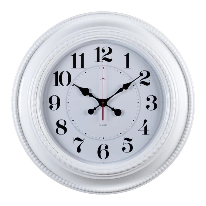 Часы настенные, серия: Классика, d-60 см, корпус белый от компании Интернет-гипермаркет «MOLL» - фото 1