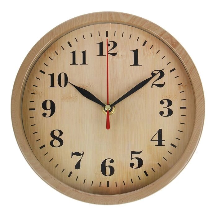 Часы настенные, серия: Классика, "Дженни", бежевые, d=20 см от компании Интернет-гипермаркет «MOLL» - фото 1