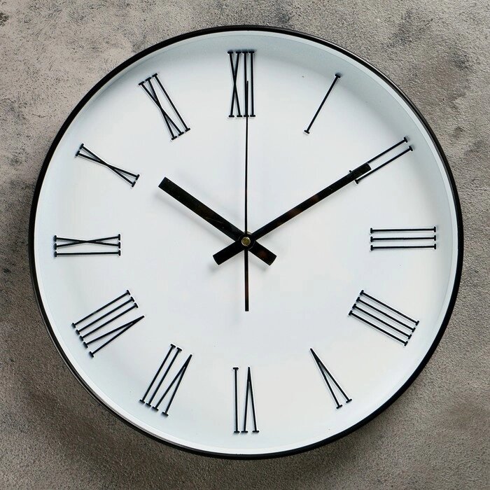 Часы настенные, серия: Классика, "Эдит", d=30 см, плавный ход, 1 АА от компании Интернет-гипермаркет «MOLL» - фото 1