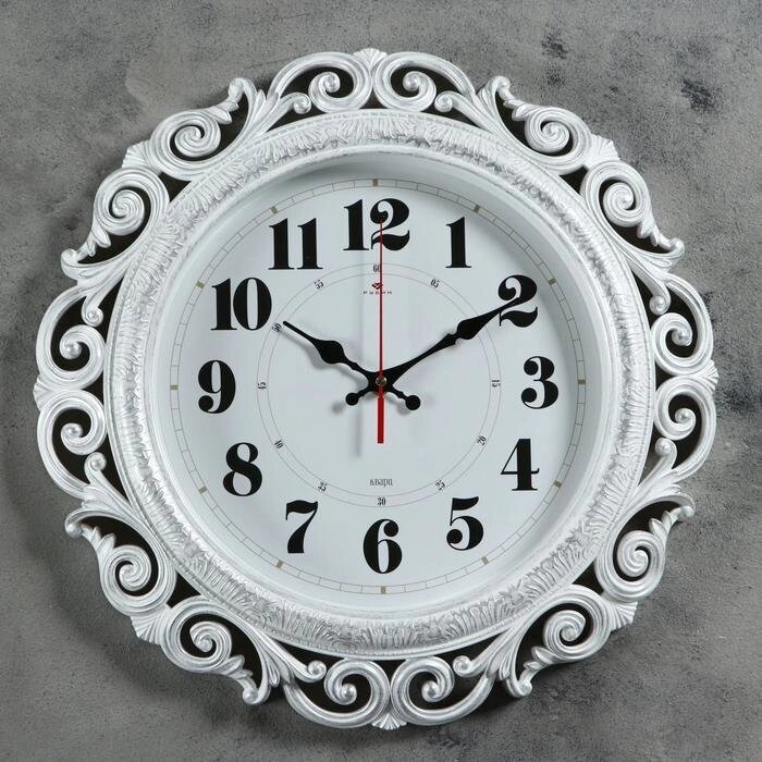 Часы настенные, серия: Классика, "Хостон", белое серебро, 40.5 см, микс от компании Интернет-гипермаркет «MOLL» - фото 1