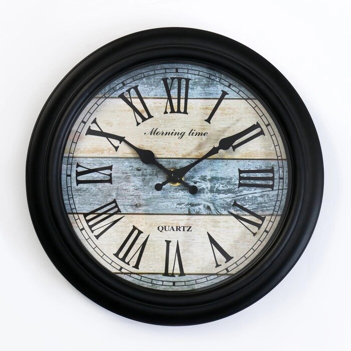 Часы настенные, серия: Классика, "Классика", чёрные, d=24 см от компании Интернет-гипермаркет «MOLL» - фото 1