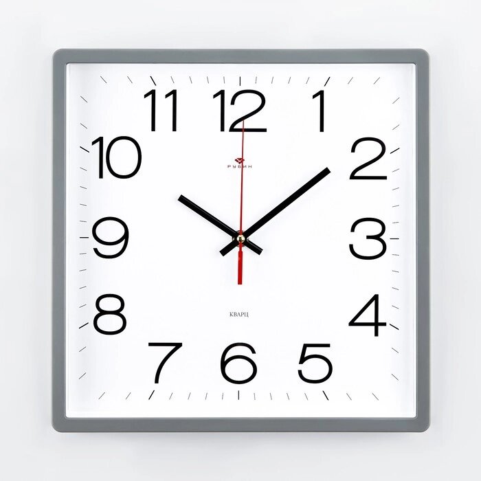 Часы настенные, серия: Классика, плавный ход, 30 х 30 см, серые от компании Интернет-гипермаркет «MOLL» - фото 1